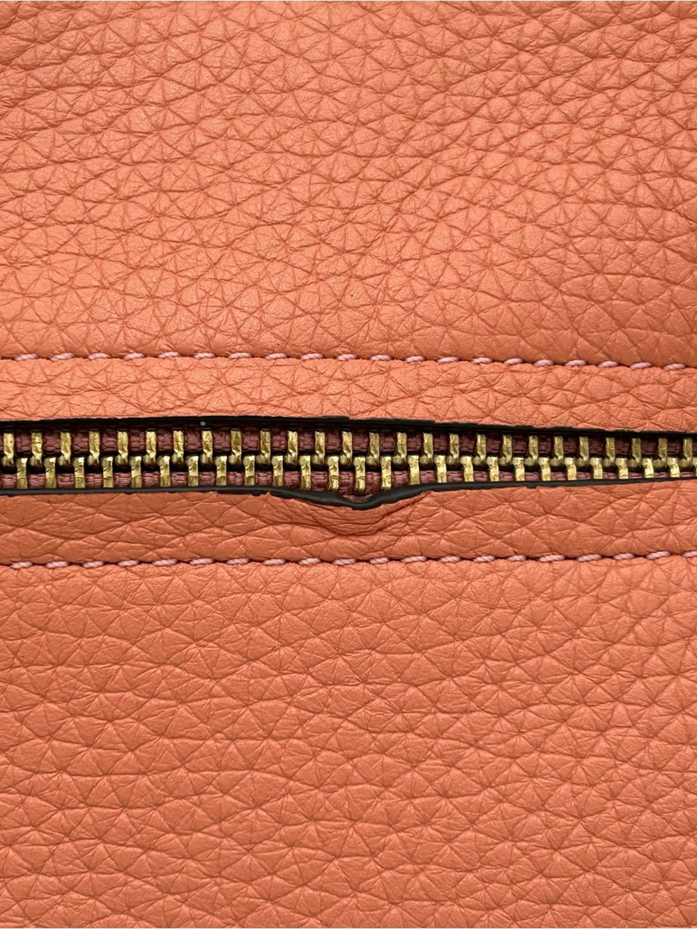Coach Pebbled Leather Peach Lori Tote - Picture 6 of 16